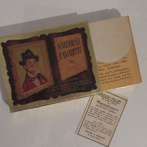 Promotional playing cards, America's Favorites by Major, Vintage, mid 1900s - Picture 2 of 11